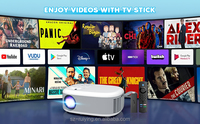 Mini projecteur HD pour cinéma maison, éducation des enfants, projecteur intelligent mobile pour projection aérienne