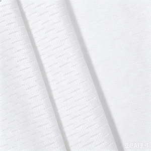 Tissu en <span class=keywords><strong>maille</strong></span> polyester léger effet œil-de-perdrix STOCK en gros, respirant et à séchage rapide, idéal pour tous types de vêtements de sport et de survêtements - Product Image 4