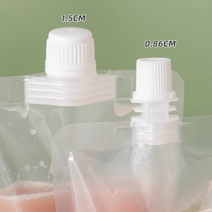 Bolsa de Plástico PET Transparente con Boquilla y Serigrafía, Bolsa Doypack para Jugo, Salsa, Cerveza - Product Image 6