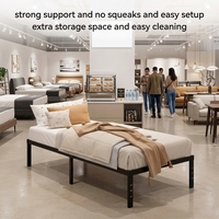Beliebtes Angebot: Klappbares Bettgestell, Einfaches Eisen-Einzelbett, Heimbett, Metallbett, Modulares Schmiedeeisenbett