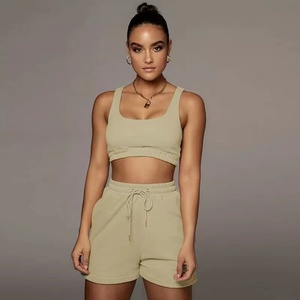 Ultime donne solid <span class=keywords><strong>outdoor</strong></span> outfit tuta da jogging in cotone abiti popolari <span class=keywords><strong>abbigliamento</strong></span> <span class=keywords><strong>donna</strong></span> set a due pezzi - Product Image 4