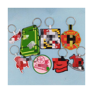Llavero con Letra Bordada <span class=keywords><strong>AE</strong></span> de Doble Cara y Forma Personalizada, Estilo Aviador, Adorno para Bolso con Borde Bordado - Product Image 3