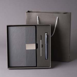 Luxury A5 <b>Notebook</b> Gift <b>Set</b> Custom Logo Engraving PU Leather Business Office Product - Product Image 5