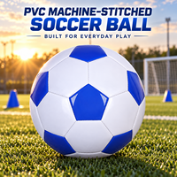 Ballon de football Aiju personnalisé en PVC taille 5, cousu à la machine – Cadeau promotionnel durable pour événements, à offrir en intérieur/extérieur