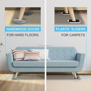 Glissières magiques pour meubles, forme carrée, glissière mobile avec patins en feutre - Product Image 6