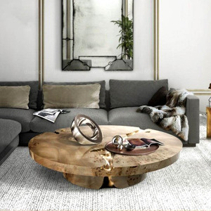 Multifunctional Wooden Modern Luxury Living Room Furniture Low Round Nesting <b>Coffee</b> <b>Tables</b> VL IPE-CT-02-SOWILO Low Round Nesting - Product Image 3