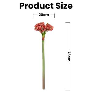 Bulbes d'<span class=keywords><strong>Amaryllis</strong></span> artificiels de haute qualité en gros, toucher réel en EVA, fleurs artificielles de Noël pour la décoration de la maison de Noël - Product Image 2