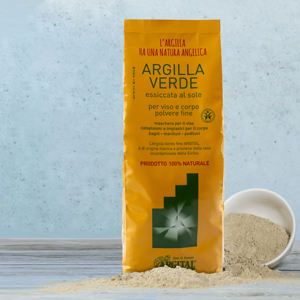 Argilla Verde Fine 1 Kg Argile verte fine 100 % naturelle en poudre ventilée pour les masques visage, corps et cheveux - Product Image 5