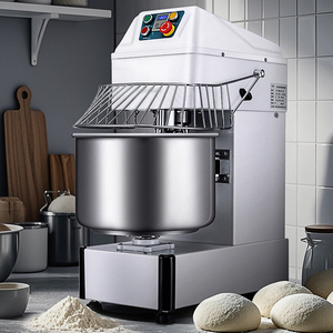 Mélangeur à spirale électrique industriel et commercial pour pâte à pain, gâteaux et pâtisseries, capacité 10, 20, 30, 50 litres/kg, idéal pour la cuisine et la boulangerie - Product Image 3