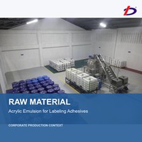 Liant acrylique en émulsion, matière première pour adhésifs d'étiquetage de bouteilles de bière et de boissons, améliorant la tenue et la résistance à l'eau