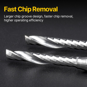 HUHAO 6mm Shank Single Flute Tungsten Steel Milling Cutter Spiral Acrylic CNC Router Bit Acrylic <strong>End</strong> <strong>Mill</strong> 8mm 10mm - Product Image 3