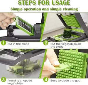 Fruit Mandoline Slicer Machine <b>Multifunctional</b> 16 in 1 Food <b>Cutter</b> Kitchen <b>Vegetable</b> <b>Cutter</b> Potato <b>Cutter</b> - Product Image 4