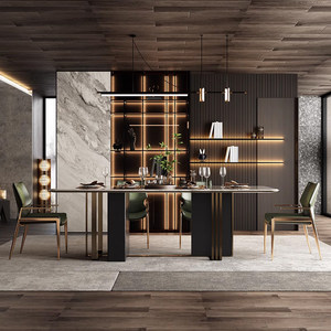 <span class=keywords><strong>Chaise</strong></span> de salle à manger en cuir épaissi de luxe italien, au design moderne, pour usage domestique, bureaux de vente, restaurants et salles d'exposition. - Product Image 2