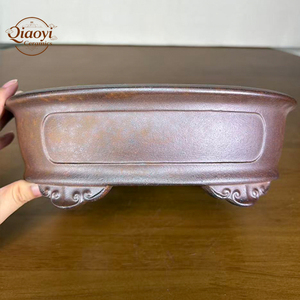 Pot à Bonsaï en Argile Violette de Yixing, Cuit au Bois à Haute Température, Écologique, Traditionnel, Sculpté à la Main, Ovale, <span class=keywords><strong>pour</strong></span> Plantes d'Intérieur - Product Image 3
