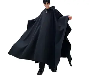 custom men's high quality last size windproof cloak hoodie