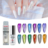 Vente en gros, liquide chromé sain, 5ml, effet miroir métallique magique, poudre à ongles, liquide chromé magique