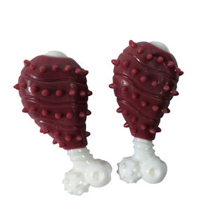 ของเล่นสัตว์เลี้ยง ของเล่นเคี้ยว ทนทานต่อการกัด ทำความสะอาดฟัน รูปทรงขาไก่ แท่งไนลอนสำหรับกัด ของเล่นเคี้ยวสำหรับสุนัข - Product Image 1