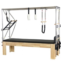Cadillac Reformer Pilates 3-en-1 en Bois Massif Premium avec Table Trapèze – Équipement de Fitness Professionnel pour l'Entraînement de Yoga