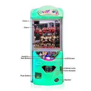 Jogo de máquina de venda automática de presente com garra de guindaste para crianças, jogo de brinquedo 2 com moeda, token de parque de diversões por atacado