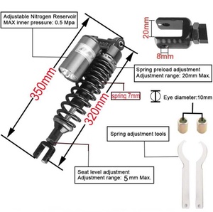 Amortiguador 340 Apto para Scooters y Motocicletas <span class=keywords><strong>Hao</strong></span> Mai GY6 - Product Image 1