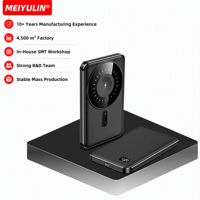 Ultra-Thin 3-in-1 Magnetic Wireless Charger 5000mAh-10000mAh 15W Fast Charging Portable Power Bank Convenient with 20W Output