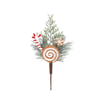 Weihnachts baums pray picks mit Plastik bonbon keks Weihnachts dekorationen künstliche Weihnachts pickel