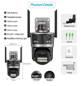 Icsee 9mp HD ai thông minh PTZ <span class=keywords><strong>WIFI</strong></span> máy ảnh nhà ngoài trời thông minh hình người phát hiện theo dõi với thông tin cảnh báo đẩy máy ảnh không dây - Product Image 6