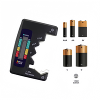 Probador de Baterías Digital Portátil BT-886 con Pantalla LCD, Detector de Nivel de Capacidad para Pilas AA, AAA, C, D, 9V, 1.5V y de Botón, 1 Año de Garantía