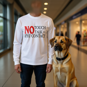 เสื้อยืดแขนยาวลายสุนัขช่วยเหลือ ห้ามสัมผัส ห้ามมอง - Product Image 4