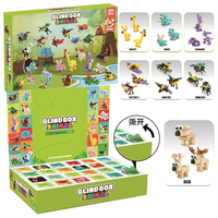 Boîte à surprises de Noël, jouets en blocs, calendrier de l'avent, boîte à surprises, animaux et insectes, mini briques, jouets DIY pour enfants, boîte cadeau de compte à rebours
