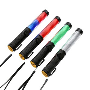 Bâton de signalisation LED clignotant, alimenté par batterie, avec sifflet pour une utilisation de sécurité et d'avertissement - Product Image 1