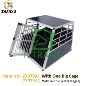 Cage pour chien en aluminium Cage pour chien en métal pour le voyage en voiture pour chiens chats lapins - Product Image 6