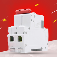 Disjoncteur miniature Air Switch DZ47S 63A pour usage domestique, 2P monophasé, protection contre les courts-circuits, PVC ignifuge