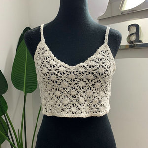 Mujeres al por mayor estilo bohemio cuello en V Sexy ropa de playa de encaje de ganchillo <span class=keywords><strong>Crop</strong></span> Top - Product Image 3