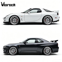 Rines Forjados Personalizados Viorock de 2 Piezas con Borde Pulido Estilo Stance/Vip 5x114.3/5x100 18x9/9.5/10J 17x8/9J Compatibles con Nissan Silvia Toyota
