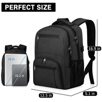 Sac à dos pour ordinateur portable de 15 pouces à grande capacité pour homme avec logo personnalisé, adapté aux déplacements professionnels, résistant à l'eau, pour les voyages de loisirs