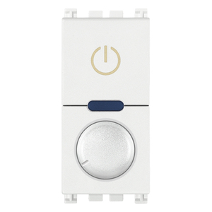 Variateur rotatif 230V universel blanc avec indicateur de puissance et commande par bouton pour l'éclairage - Product Image 1