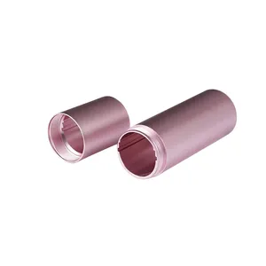 customized pink anode aluminum internally thread shell connector tube support logo