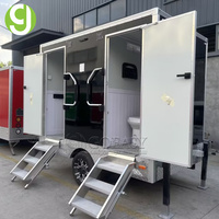Goeasy – Nouvelle remorque WC mobile de luxe, écologique et durable, à 2 postes, pour extérieur, préfabriquée, portable, personnalisable, pour toilettes VIP