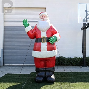 Modèle <span class=keywords><strong>gonflable</strong></span> réaliste géant de Père Noël sur mesure de 4 m pour la décoration de fêtes de Noël/jardins/centres commerciaux/événements - Product Image 1