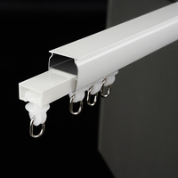 IKSUN Home Office Décoration Rideau Rail Bas Piste Aluminium Usine Accessoires Métal Rideau Américain Headrail