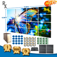 Système de mur vidéo LED clé en main RX 2K, panneaux P1.25/P2.5, utilisation en intérieur, installation facile, écran LED, garantie 5 ans, supermarché