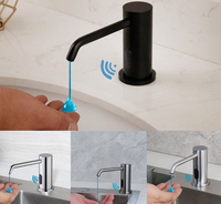 Distributeur de savon automatique sans contact en laiton massif chromé poli, à fixation murale monotrou pour salle de bain d'hôtel
