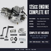 Moteur de moto 125cc, embrayage manuel, cylindre en aluminium, quatre temps, pour les motards tout-terrain et d'enduro