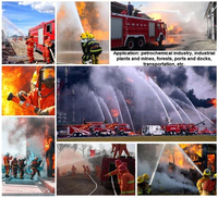 Camion de pompiers, réservoir d'eau, système à mousse, pompe à haute pression, canon à eau, équipement de sauvetage d'urgence, industriel