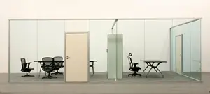 Aluminium rahmen Glas Holzplatte Schall dichte High Office Wandt rennwand
