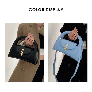 Ladies' <strong>Handbag</strong> - <strong>Black</strong> High-end Texture Crossbody Bag, <strong>Small</strong> and Unique Design, Fashionable and Versatile Shoulder Bag - Product Image 2