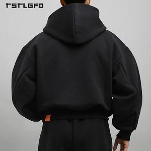 <span class=keywords><strong>Felpa</strong></span> Personalizzata Pesante <span class=keywords><strong>con</strong></span> Tessuto Scuba, Spalle Cadenti, <span class=keywords><strong>Felpa</strong></span> <span class=keywords><strong>con</strong></span> Cappuccio a Doppio Strato Grigia Comoda e Tecnica per <span class=keywords><strong>Uomo</strong></span> - Product Image 3