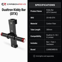 Colonne de direction en fibre de carbone pour trottinette électrique Carbonrevo, tige pliable pour les longs trajets, ajustement parfait, haute qualité