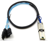 Cable de Datos Mini SAS SFF-8088 de 26 Pines a 4 SATA de 7 Pines, 24 Gbps, Núcleo de Cobre Estañado, Contactos Chapados en Oro
